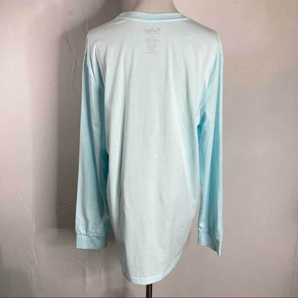 Pusheen Light Blue Holiday Themed Long Sleeve T Shirt Large NWT Winter 2021 Box